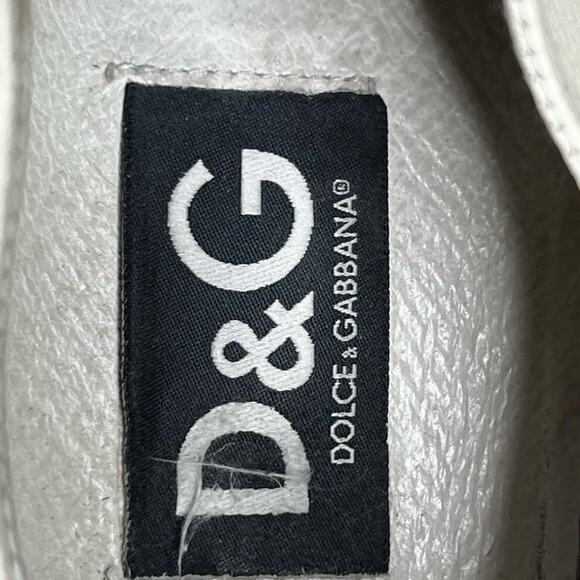 Vintage Rare Dolce & Gabbana Men’s Cream Slip On Sneakers Size US 10